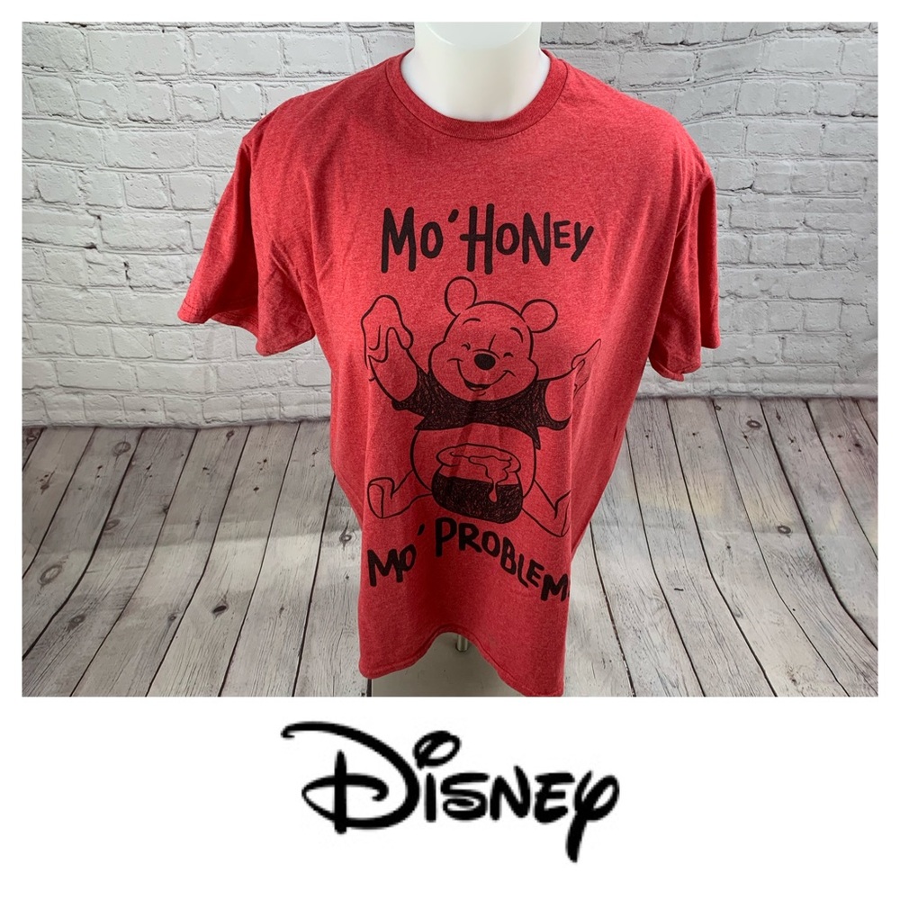 Disney Winnie the Pooh T-Shirt Women Size L Red